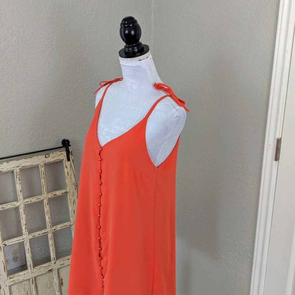 New Button up tie shoulder dress - Picture 7 of 8